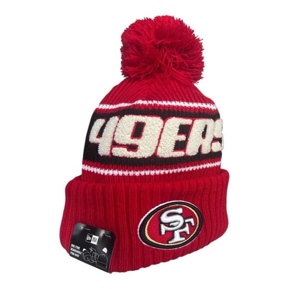 New Era Other - New NFL On Field New Era San Francisco 49ers Knit Beanie Hat Cuffed Pom